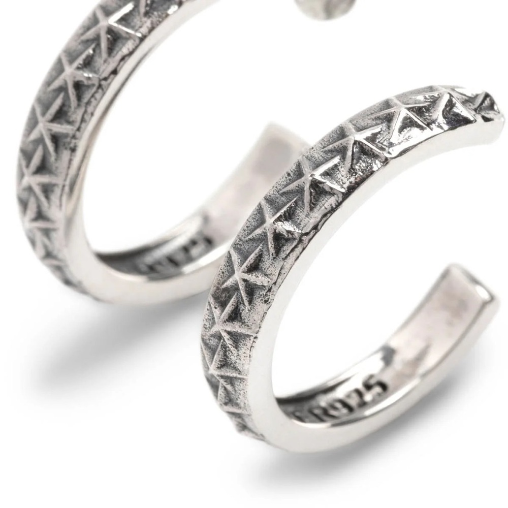 MAPLE HOOPSTAR EARRINGS SILVER 925 O/S